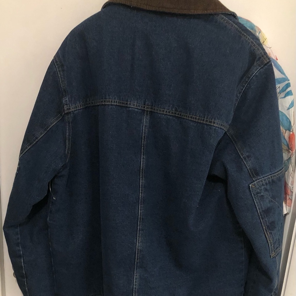 Wrangler Men’s Heavyweight Denim Blue Jean Jacket Gently Used Sized “L” Lined - Picture 2 of 14